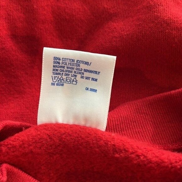 Vintage Christmas Sweatshirt Teddy Bear Tree Red Holiday Pullover - Picture 9 of 9